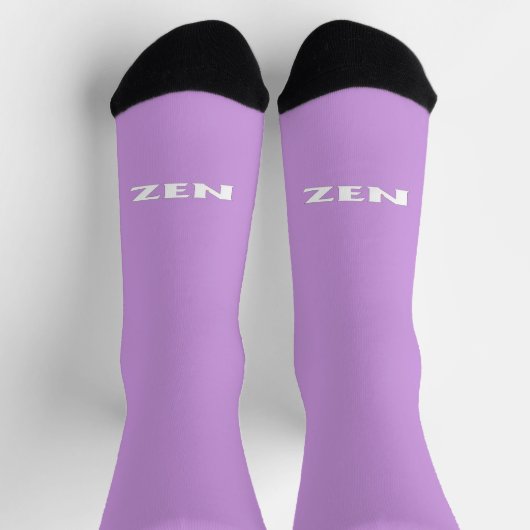 Zen-Weißlila-Prämiensocken Socken (Oben)