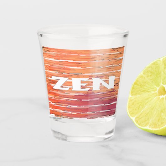 Zen-Weißreeds-Glas Schnapsglas (Vorderseite)