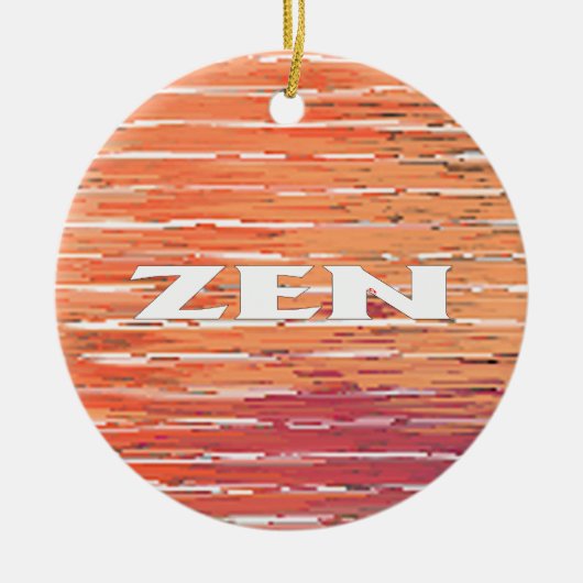 Zen-Weißreeds rund um die Keramik Keramik Ornament (Vorne)