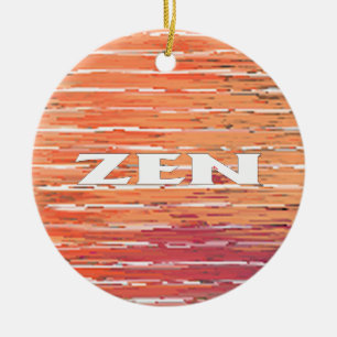 Zen-Weißreeds rund um die Keramik Ornament