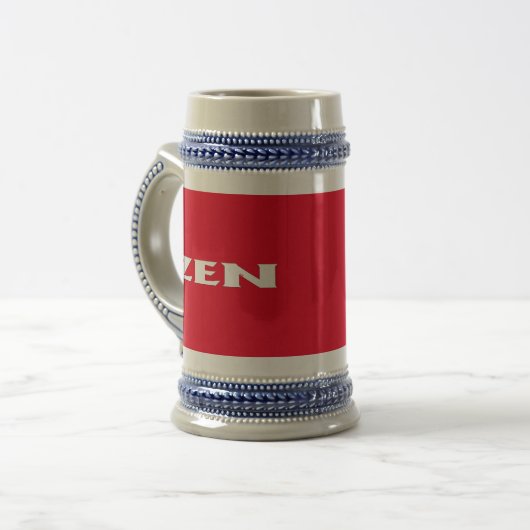 Zen-Weißrostein Bierglas (Vorderseite Links)