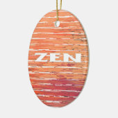 Zen-Weißröten-Oval-Keramik Keramik Ornament (Links)