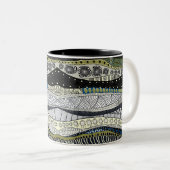 Zen-Wellen abstraktes Design Tasse (VorderseiteRechts)