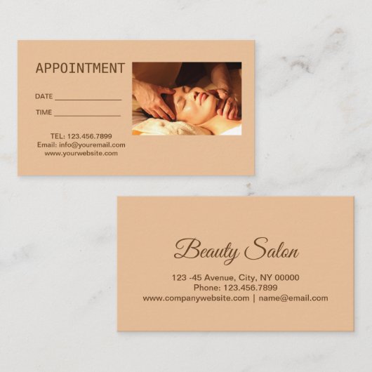 Zen-WELLNESS-CENTER Akupressur Massage Therapie Er Terminkarte (Vorne/Hinten)