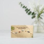 Zen WELLNESS-CENTER Massage Therapie Yoga Instrukt Visitenkarte (Stehend Vorderseite)
