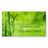 Zen WELLNESS-CENTER Salon Aromatherapie Massagethe Magnetische Visitenkarte (Vorderseite)