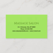 Zen WELLNESS-CENTER Salon Aromatherapie Massagethe Visitenkarte (Rückseite)