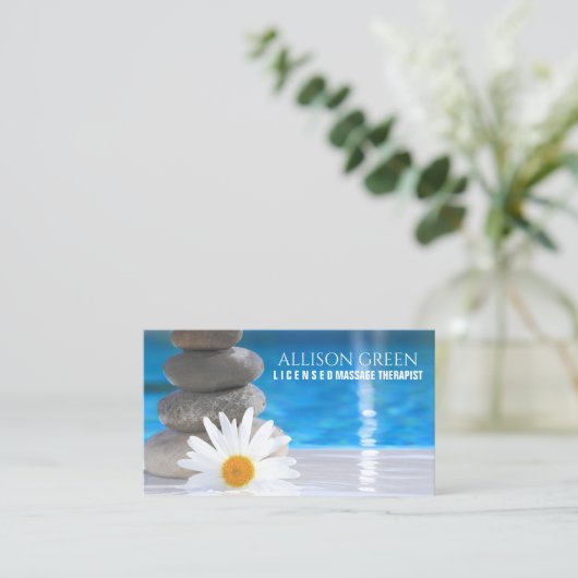 Zen WELLNESS-CENTER Salon Aromatherapie Massagethe Visitenkarte (Stehend Vorderseite)