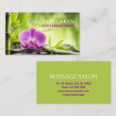Zen WELLNESS-CENTER Salon Aromatherapie Massagethe Visitenkarte (Vorne/Hinten)