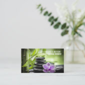 Zen WELLNESS-CENTER Schönheitssalon Aromatherapie Visitenkarte (Stehend Vorderseite)