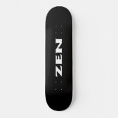 Zen White Black Skateboard (Vorderseite)