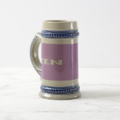 Zen white lilac stein bierglas (Vorderseite Links)
