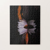 Zen White Lotus Blume Puzzle (Vertikal)
