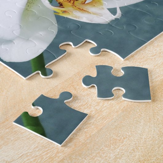 Zen White Orchid Blume Puzzle (Seite)