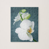 Zen White Orchid Blume Puzzle (Vertikal)