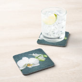 Zen White Orchid Blume Untersetzer (Rechte Seite)