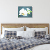 Zen White Orchid Leinwanddruck (Insitu (Schlafzimmer))