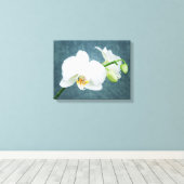 Zen White Orchid Leinwanddruck (Insitu (Holzboden))