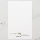 Zen-Wind-Baum mit Blätter-Briefpapier Briefpapier (Vorderseite)