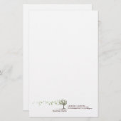 Zen-Wind-Baum mit Blätter-Briefpapier Briefpapier (Vorne/Hinten)