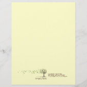 Zen-Wind-Baum mit Blätter-gelbem Briefkopf (Vorderseite)