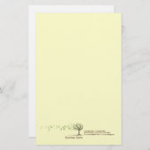 Zen-Wind-Baum mit Blätter-gelbem Briefpapier (Vorne/Hinten)