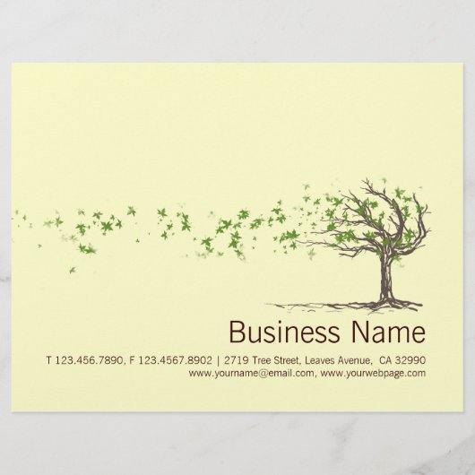 Zen-Wind-Baum Mit Blättern Flyer (Vorne)