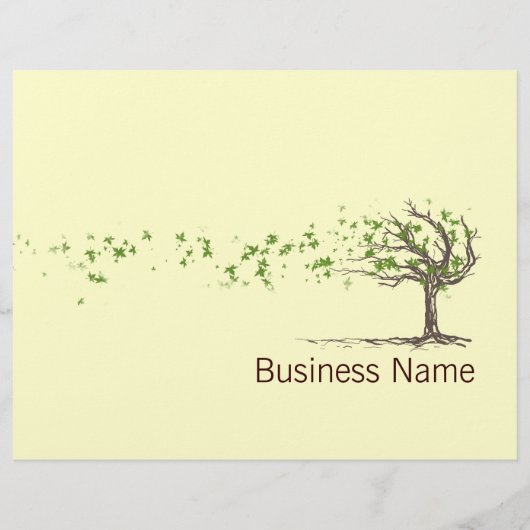 Zen-Windbaum mit Blätter Flyer (Hinten)