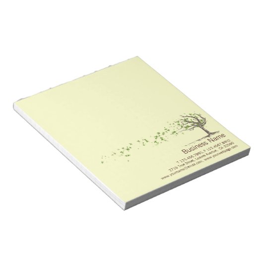 Zen-Windstruktur mit Blätter Notepad Notizblock (angewinkelt)