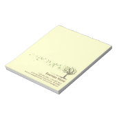 Zen-Windstruktur mit Blätter Notepad Notizblock (Rotiert)