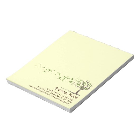 Zen-Windstruktur mit Blätter Notepad Notizblock (Rotiert)