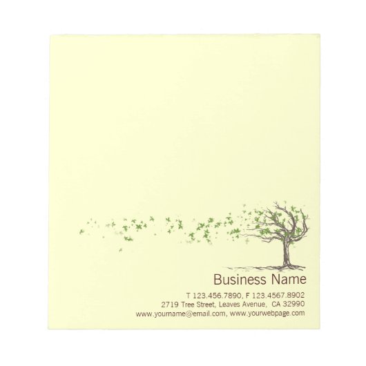 Zen-Windstruktur mit Blätter Notepad Notizblock (Vorderseite)