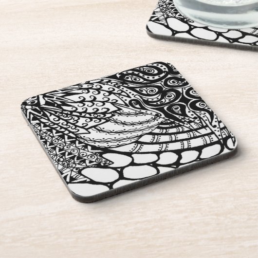 Zen-Winkelmuster Getränkeuntersetzer (Linke Seite)
