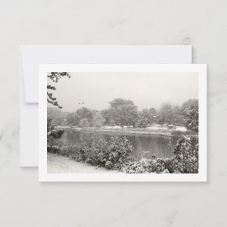 Zen Winter Snowfall I UAWG RSVP Karte