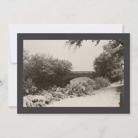 Zen Winter Snowfall II Einladung (Vorderseite)