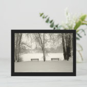 Zen Winterbänke Einladung (Stehend Vorderseite)