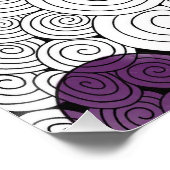 Zen-Wirbel mit Farbblasen-Plakat Poster (Ecke)