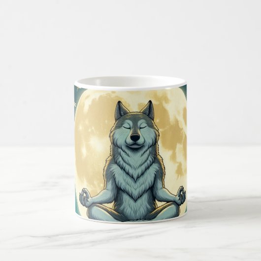 Zen wolf kaffeetasse (Mittel)
