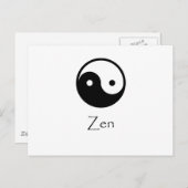 Zen Yin u. Yang Postkarte (Vorne/Hinten)