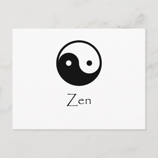 Zen Yin u. Yang Postkarte (Vorderseite)