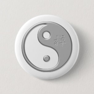 Zen Yin Yang Knopf Button