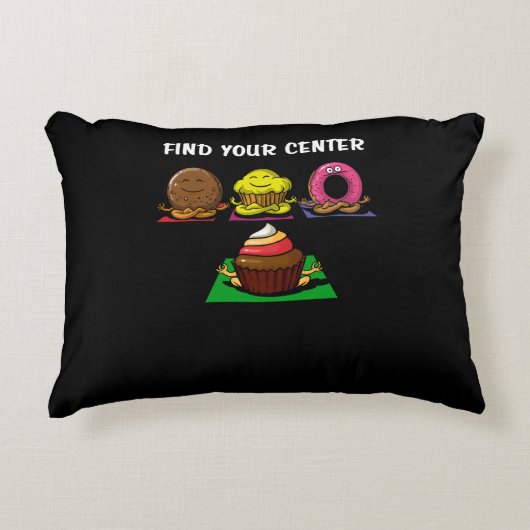 Zen Yoga Donut Finden Sie Ihr Zentrum Meditation Dekokissen (Vorderseite)