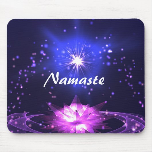 Zen Yoga Lila Crystal Lotus & Star Mousepad (Vorne)