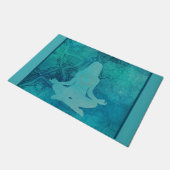 Zen Yoga Lotus Meditation Chakra Herz Fußmatte (Schrägansicht)