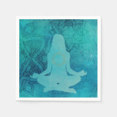Zen Yoga Lotus Meditation Chakra Herz Serviette (Vorderseite)