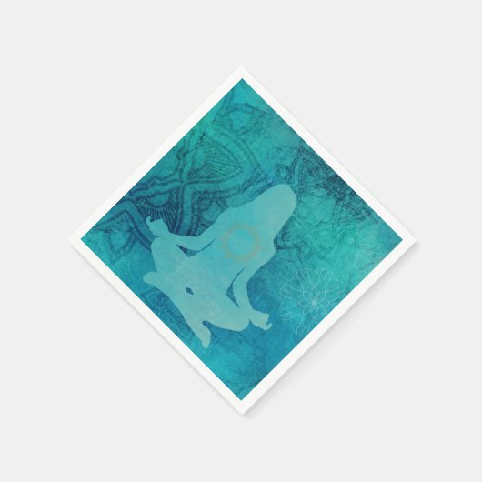 Zen Yoga Lotus Meditation Chakra Herz Serviette (Ecke)