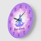 Zen Yoga Lotus Medizin Personalisiert Große Wanduhr (Winkel)