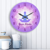 Zen Yoga Lotus Medizin Personalisiert Große Wanduhr