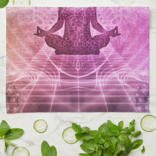 Zen Yoga Meditation Chakra Chi Energy Geschirrtuch (Gefaltet)