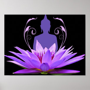 Zen Yoga Meditation Lotosblume Poster